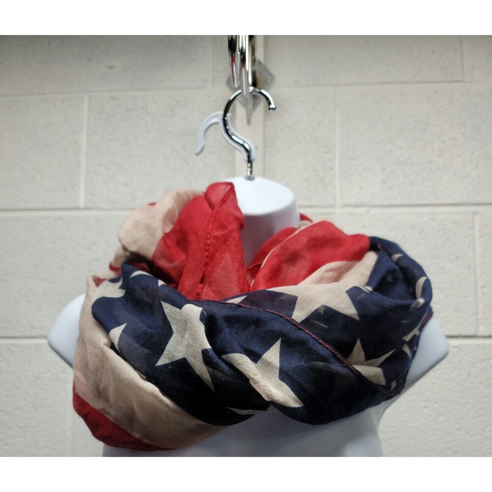 American flag infinity scarf USA 4th of July Patriotic America